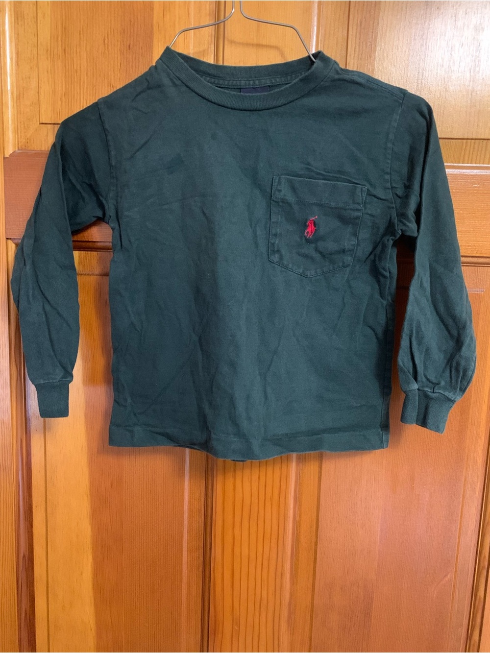 Boys Pine Green Polo Ralph Lauren Long Sleeve Shirt
